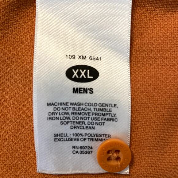 Columbia Omni-Shade Polo Trout Fish Shirt Short Sleeve Collared Orange 2XL - Picture 5 of 6